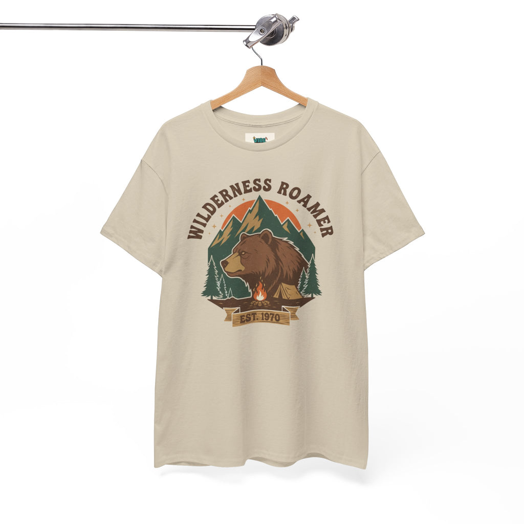 Wilderness Roamer Tee, Unisex Heavy Cotton T-Shirt, Nature Lover Gift, Outdoor Adventure Apparel, Camping Enthusiast Wear, Eco-Friendly Tee