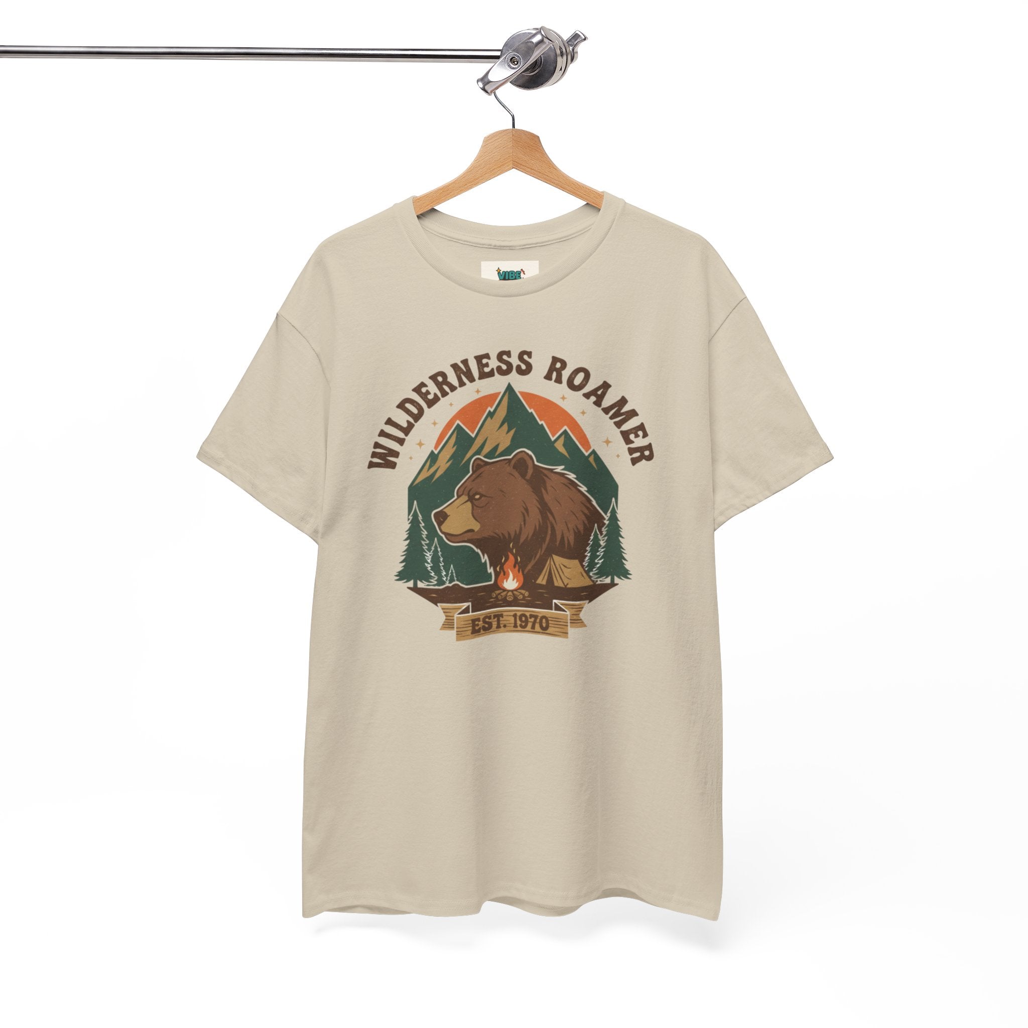 Wilderness Roamer Tee, Unisex Heavy Cotton T-Shirt, Nature Lover Gift, Outdoor Adventure Apparel, Camping Enthusiast Wear, Eco-Friendly Tee