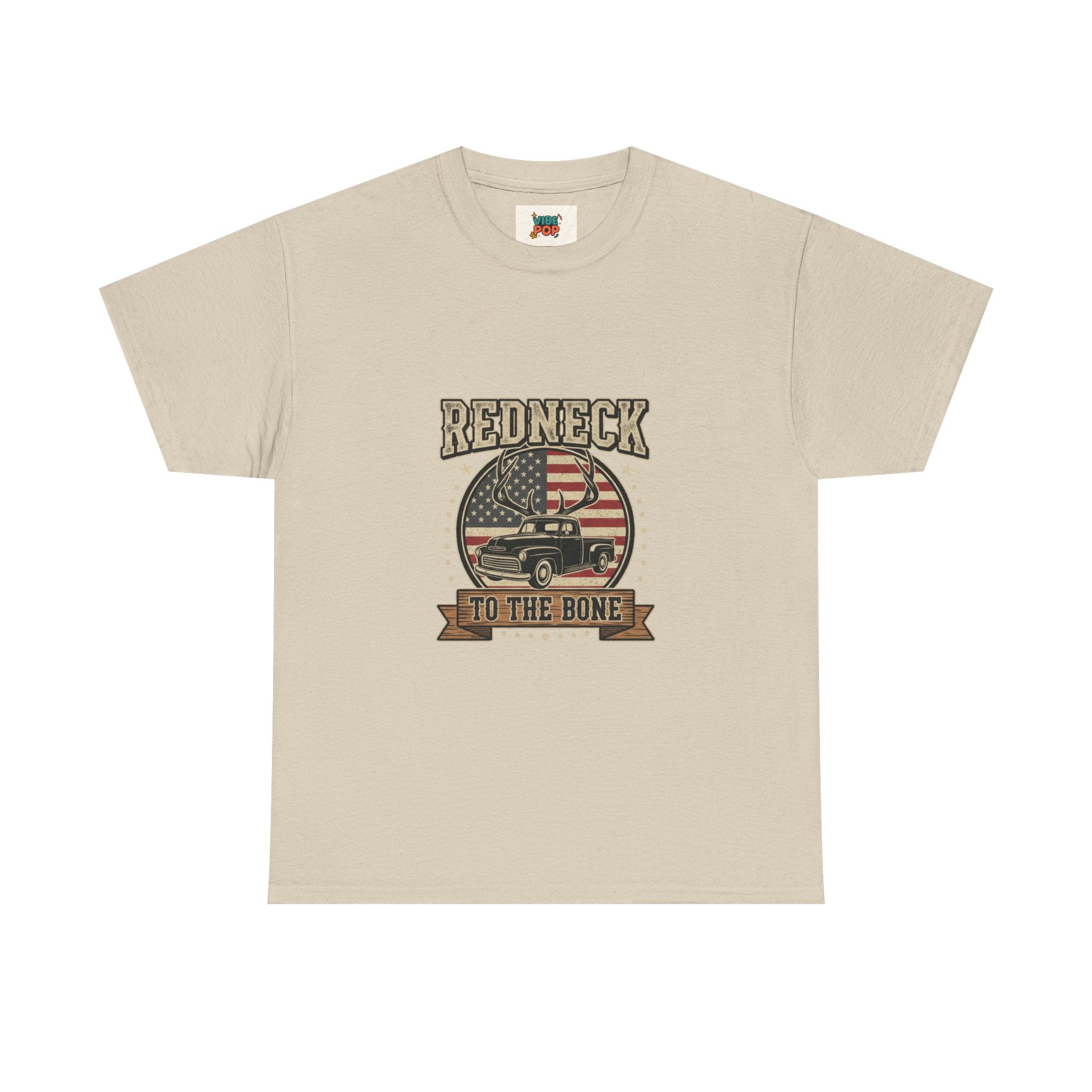 Redneck to the Bone Unisex Heavy Cotton Tee, Southern Pride Shirt, Americana Style Tee, Country Music Apparel, Gift for Him, Patriotic Top