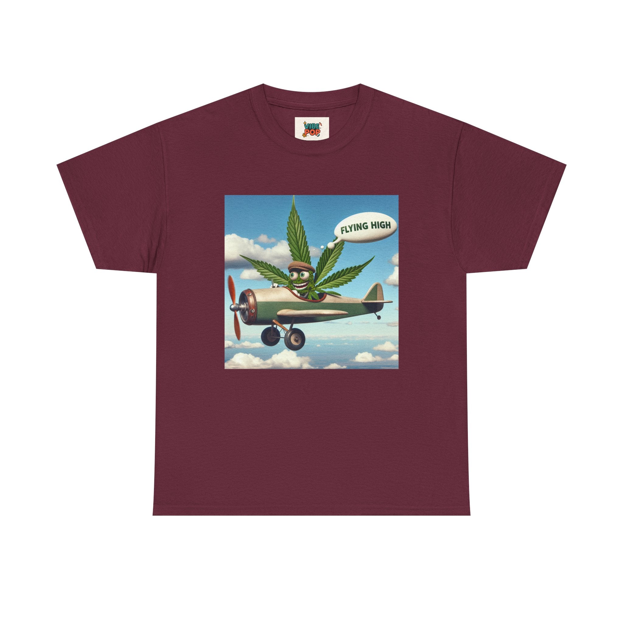 High Flying Cannabis Tee, Stoner Apparel, Vintage Style T-Shirt, Gift for Weed Lovers, Funny Graphic Tee