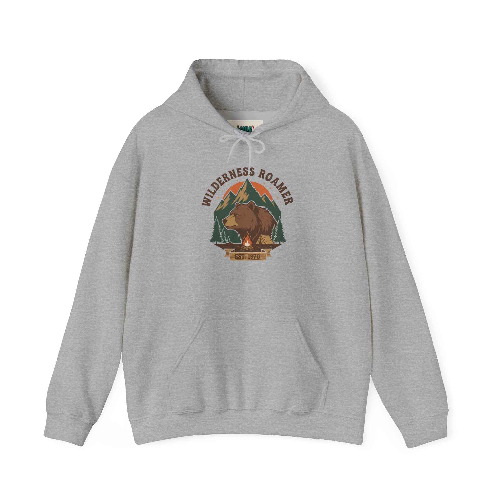 Retro Nature-Inspired Unisex Hoodie, Cozy Sweatshirt for Adventurers, Gift for Outdoors Lovers, Perfect for Campfire Nights, Relaxed Vibe Clothing