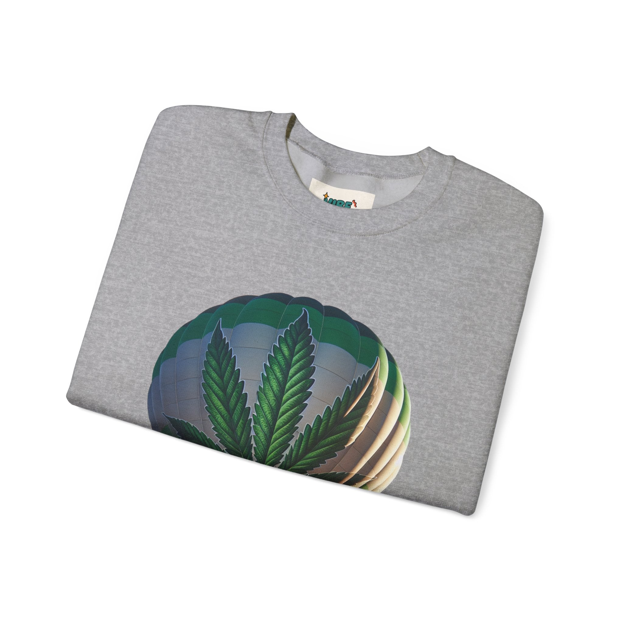 High Flying Crewneck Sweatshirt | Unisex Cannabis Design | Cozy Gift for Smokers | Fall Fashion | Chill Vibes