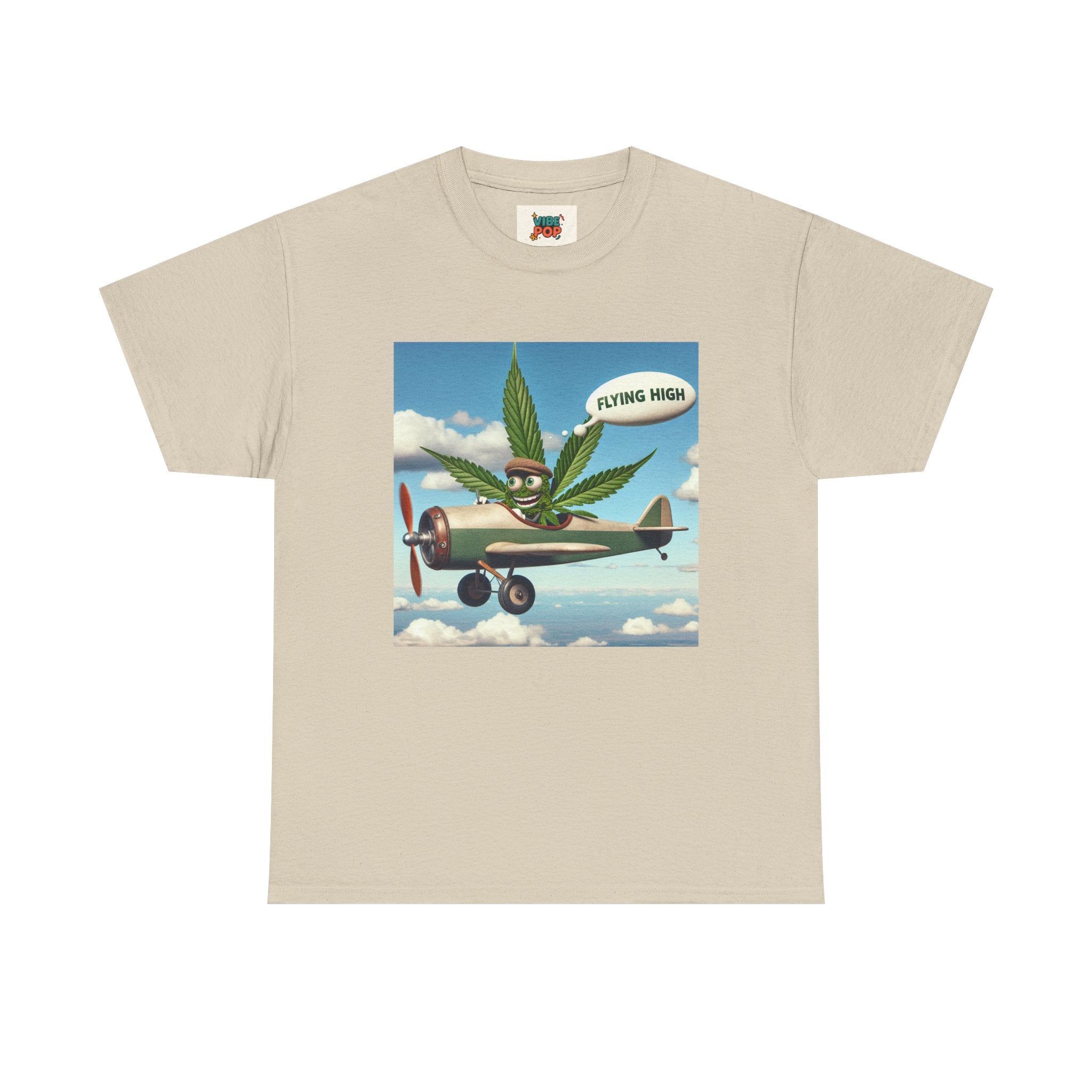High Flying Cannabis Tee, Stoner Apparel, Vintage Style T-Shirt, Gift for Weed Lovers, Funny Graphic Tee