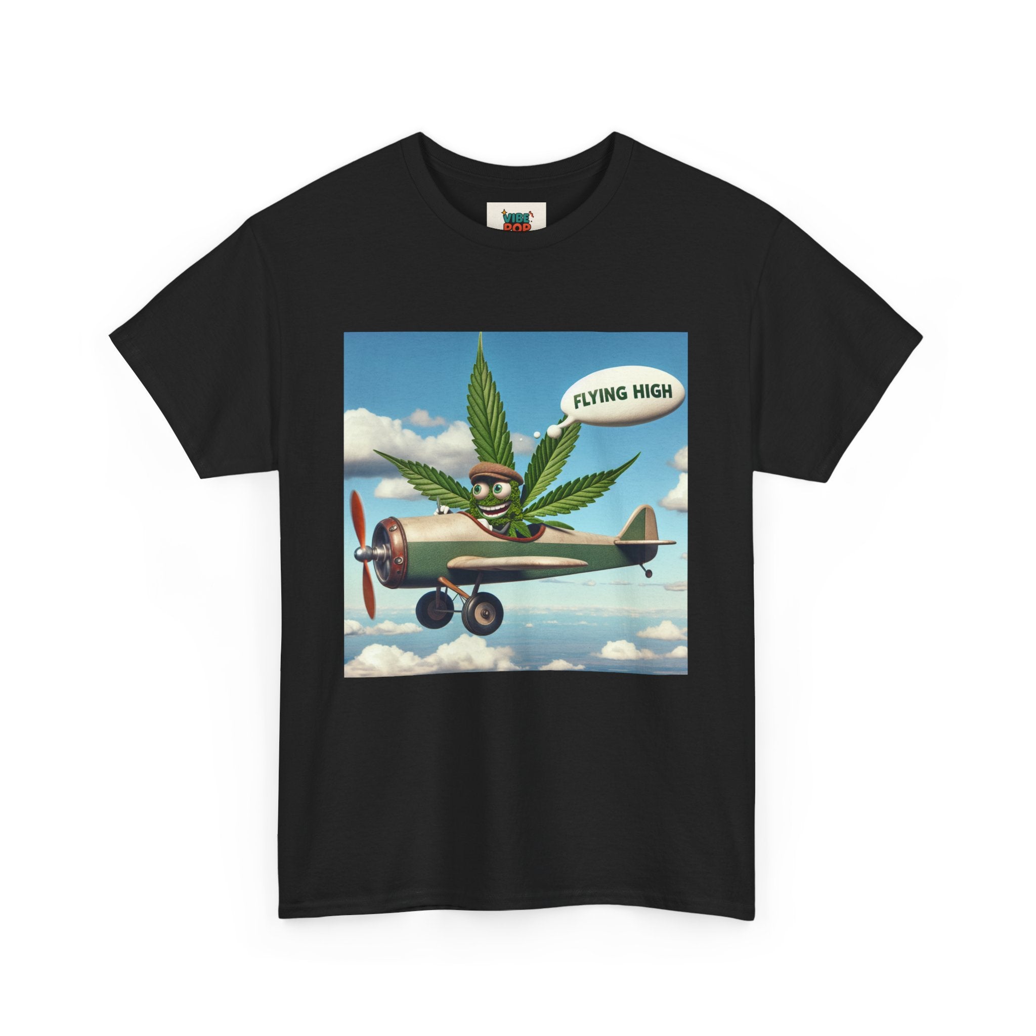 High Flying Cannabis Tee, Stoner Apparel, Vintage Style T-Shirt, Gift for Weed Lovers, Funny Graphic Tee