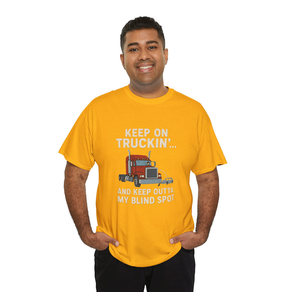 Keep on Truckin' Unisex Heavy Cotton Tee, Perfect Gift for Truck Drivers, Casual Wear, Trucking Apparel, Road Trip T-Shirt, Funny Gift