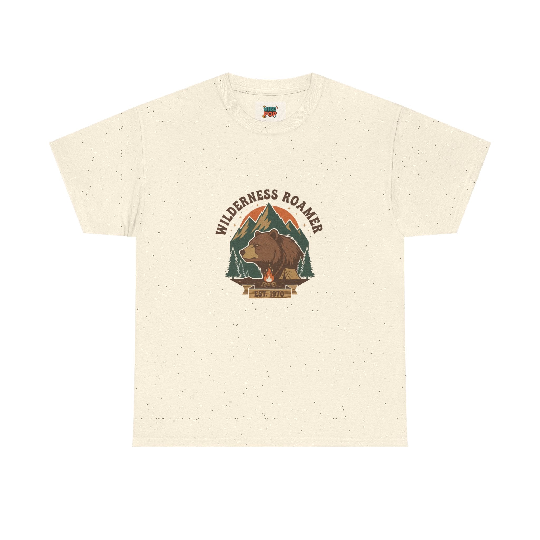 Wilderness Roamer Tee: Unisex Heavy Cotton Shirt, Nature Lover T-Shirt, Outdoor Adventure Retro  Top, Hiking Gear, Gift for Explorers