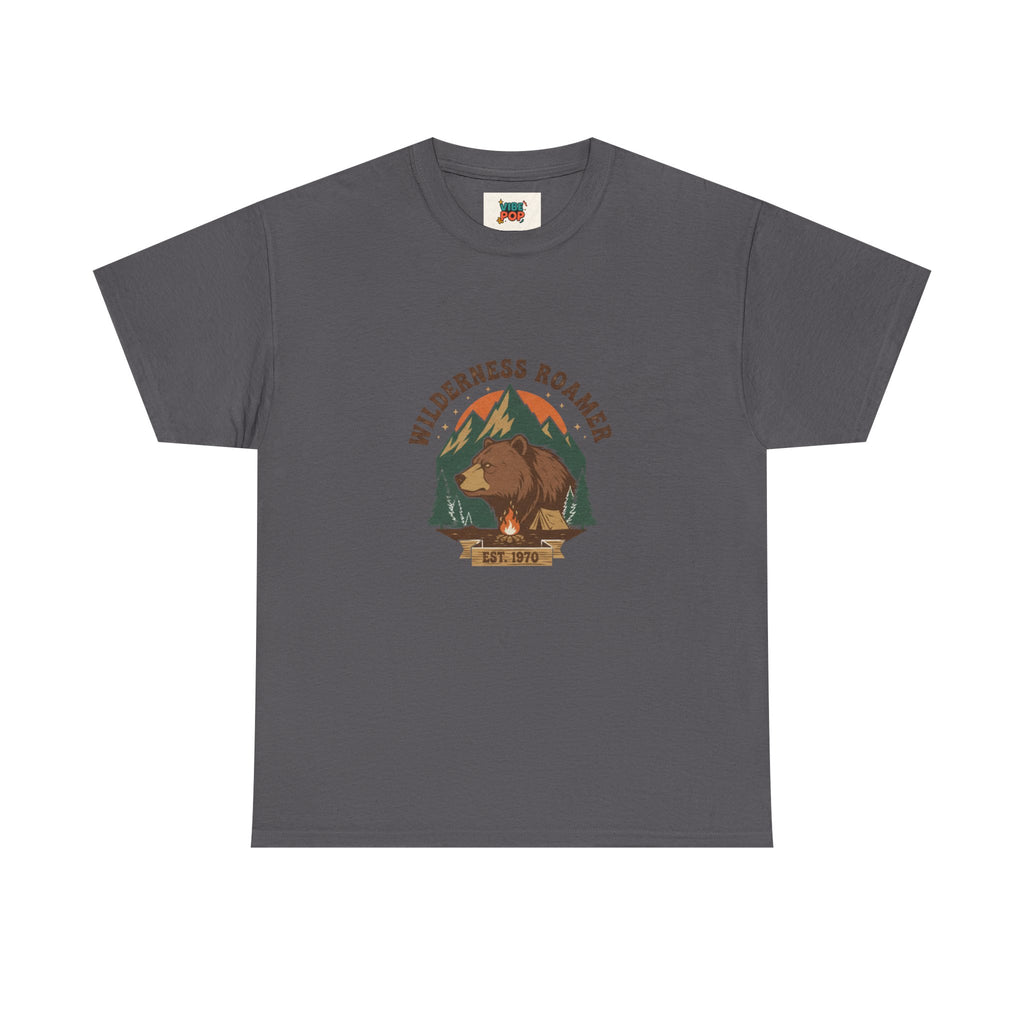 Wilderness Roamer Tee: Unisex Heavy Cotton Shirt, Nature Lover T-Shirt, Outdoor Adventure Retro  Top, Hiking Gear, Gift for Explorers