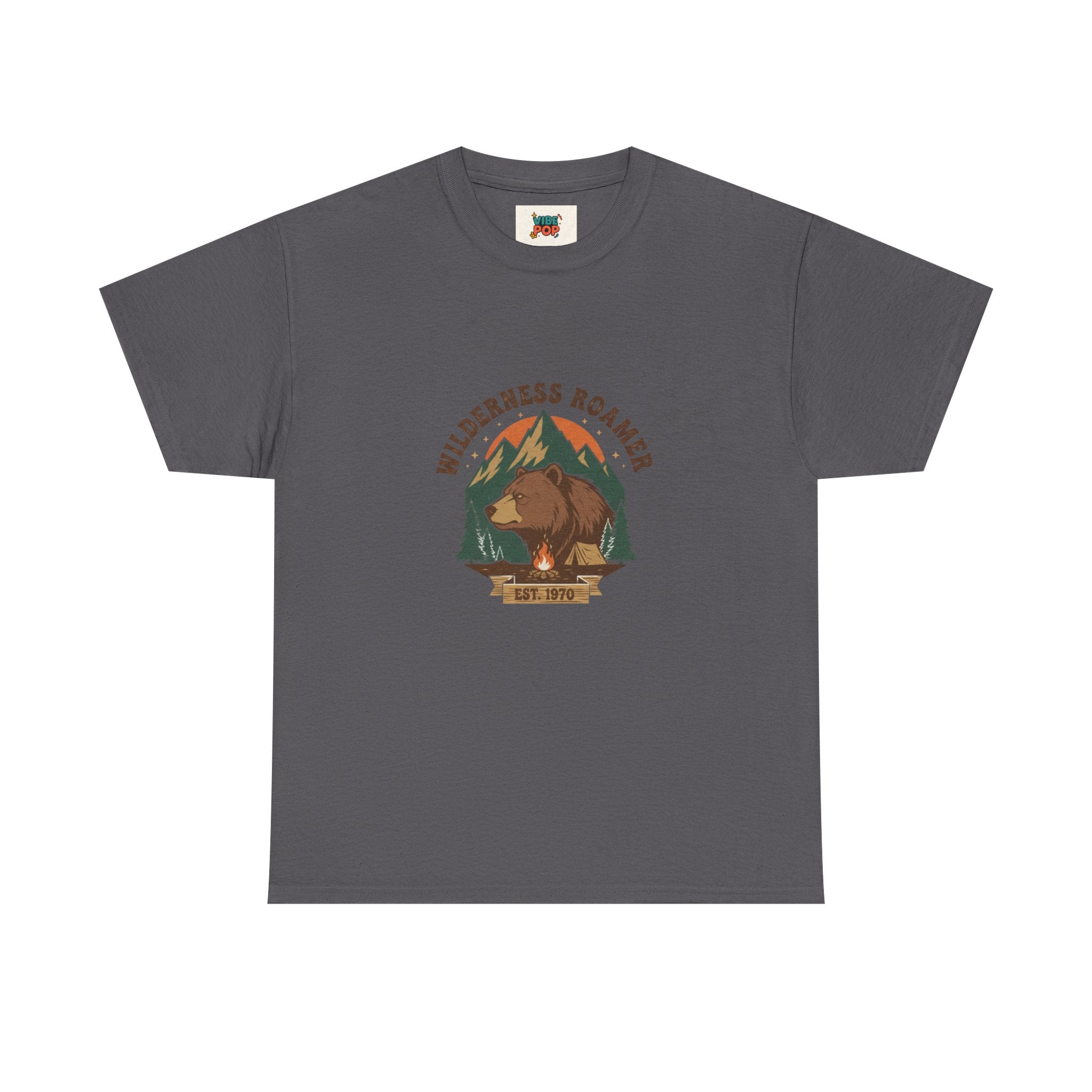 Wilderness Roamer Tee: Unisex Heavy Cotton Shirt, Nature Lover T-Shirt, Outdoor Adventure Retro  Top, Hiking Gear, Gift for Explorers