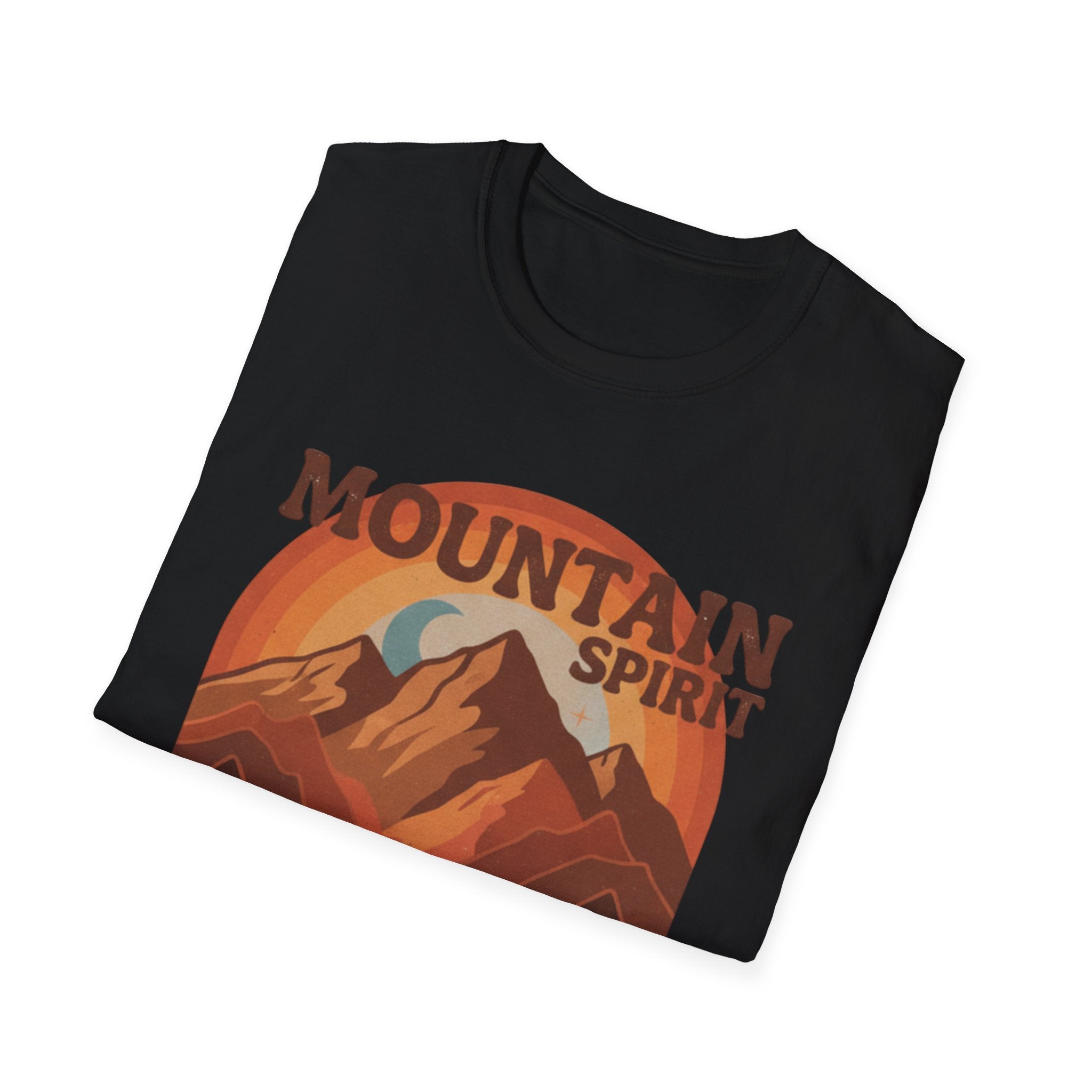 Retro Mountain Spirit Unisex Soft Style T-Shirt, Adventure Shirt, Gift for Nature Lovers, Hiking Apparel, Outdoor Casual Tee