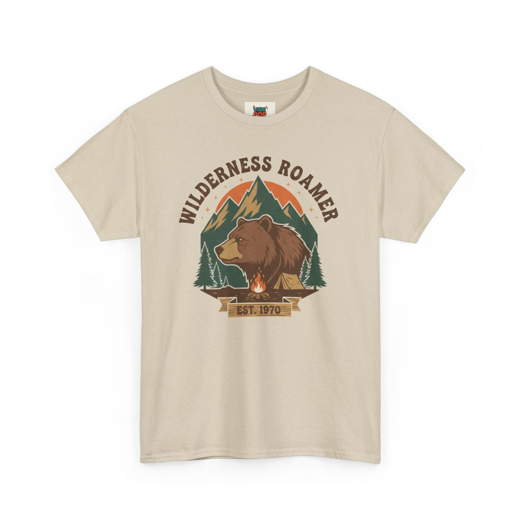 Wilderness Roamer Tee, Unisex Heavy Cotton T-Shirt, Nature Lover Gift, Outdoor Adventure Apparel, Camping Enthusiast Wear, Eco-Friendly Tee