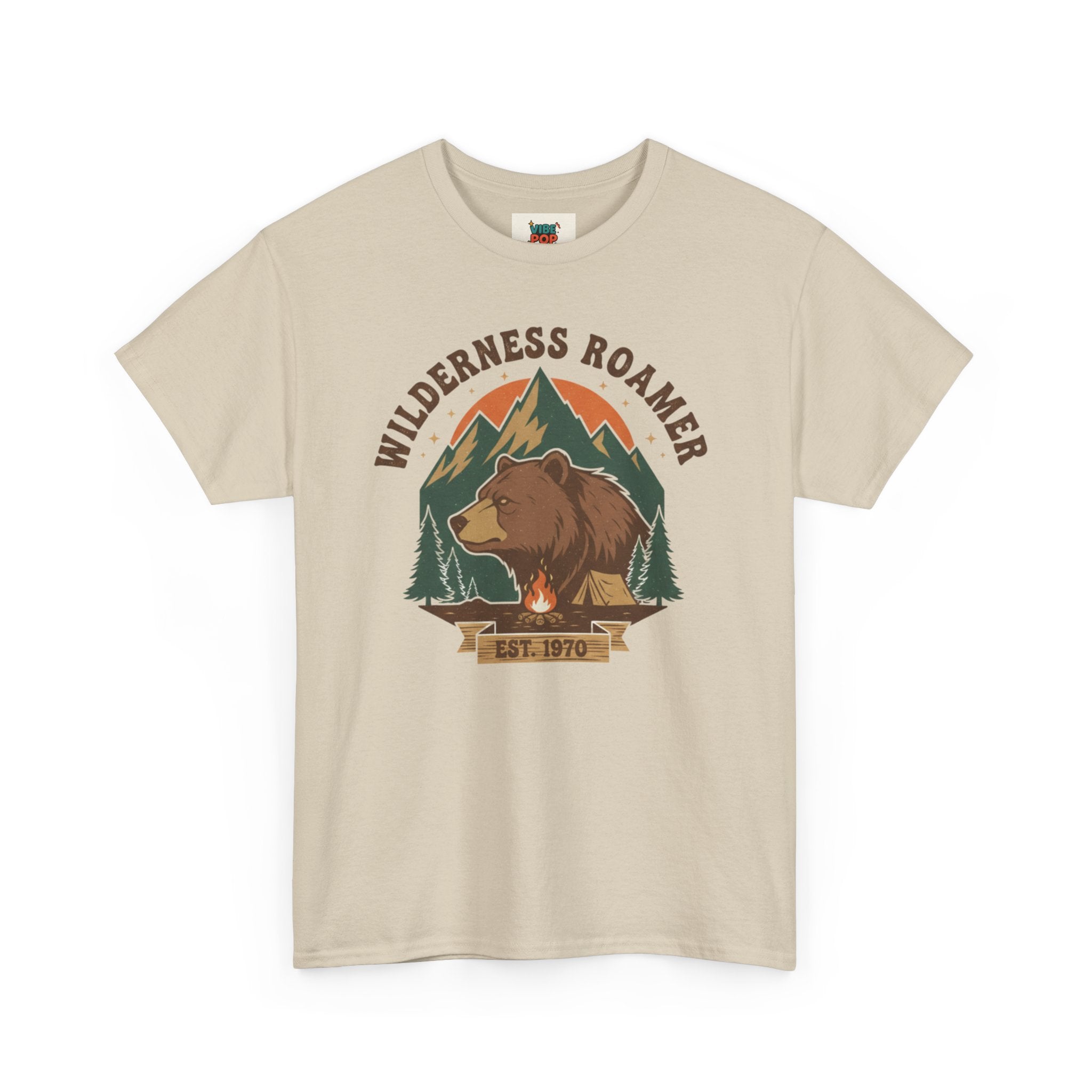 Wilderness Roamer Tee, Unisex Heavy Cotton T-Shirt, Nature Lover Gift, Outdoor Adventure Apparel, Camping Enthusiast Wear, Eco-Friendly Tee