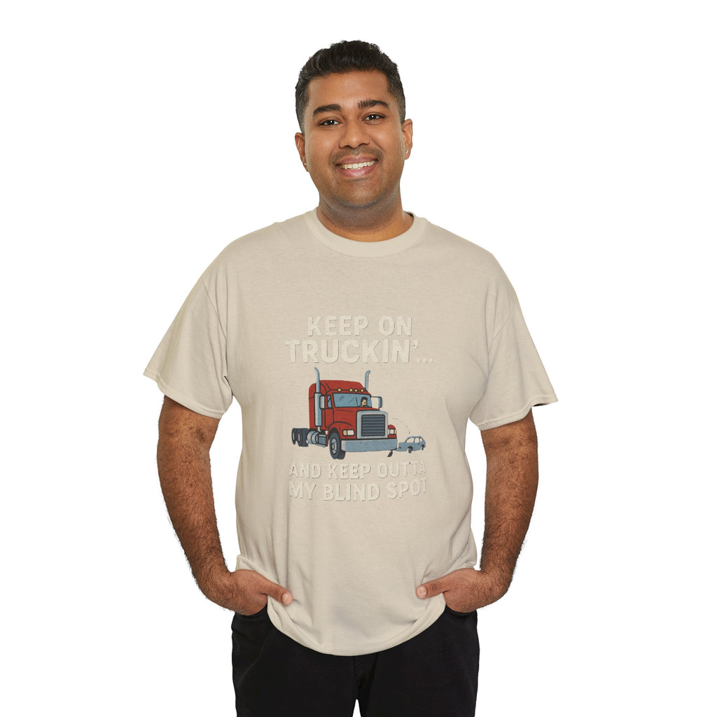 Keep on Truckin' Unisex Heavy Cotton Tee, Perfect Gift for Truck Drivers, Casual Wear, Trucking Apparel, Road Trip T-Shirt, Funny Gift