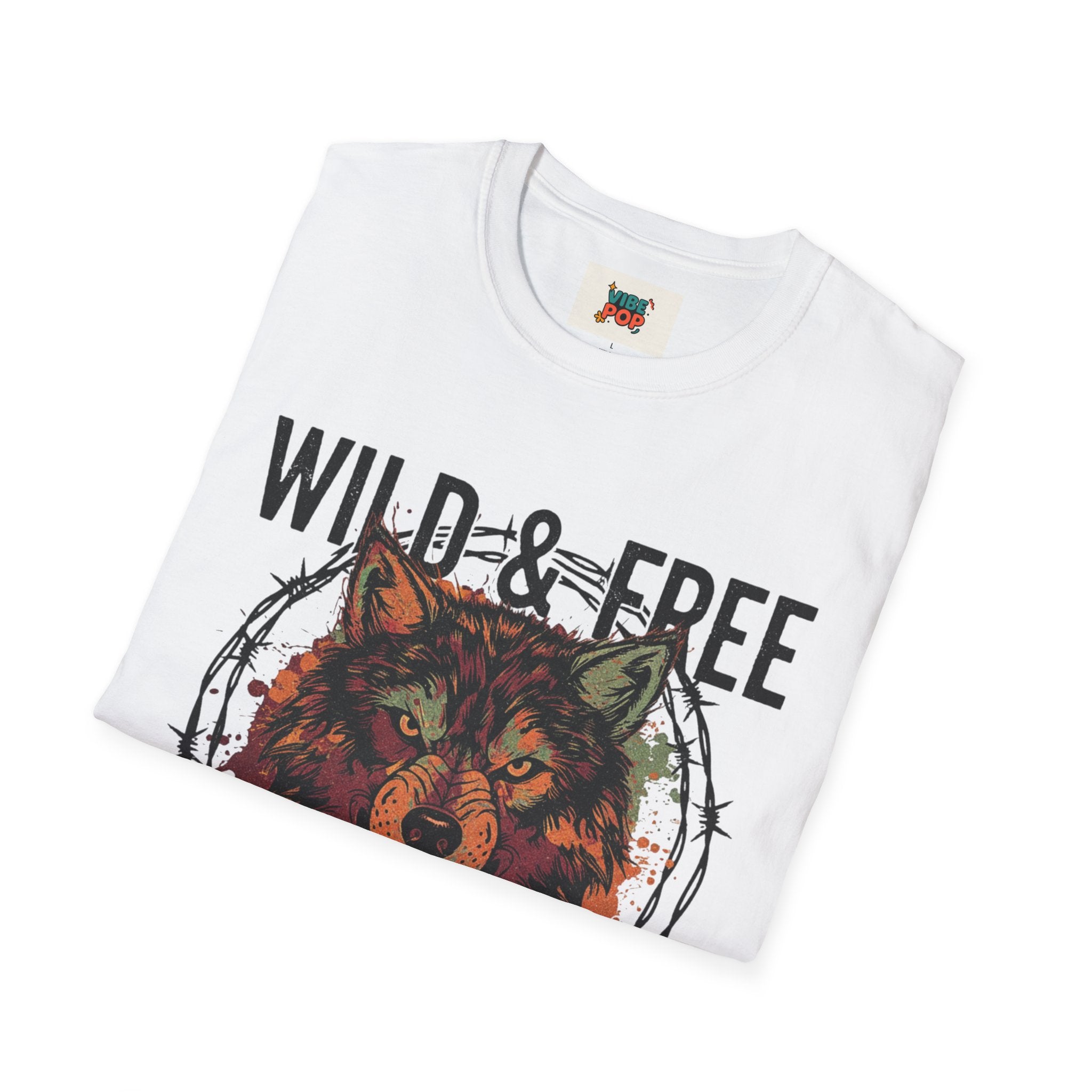 Wild & Free Wolf Unisex Soft style T-Shirt, Bohemian Tee, Adventure Shirt, Gift for Nature Lovers, Casual Wear, Wild Animal Art, Vintage, throwback