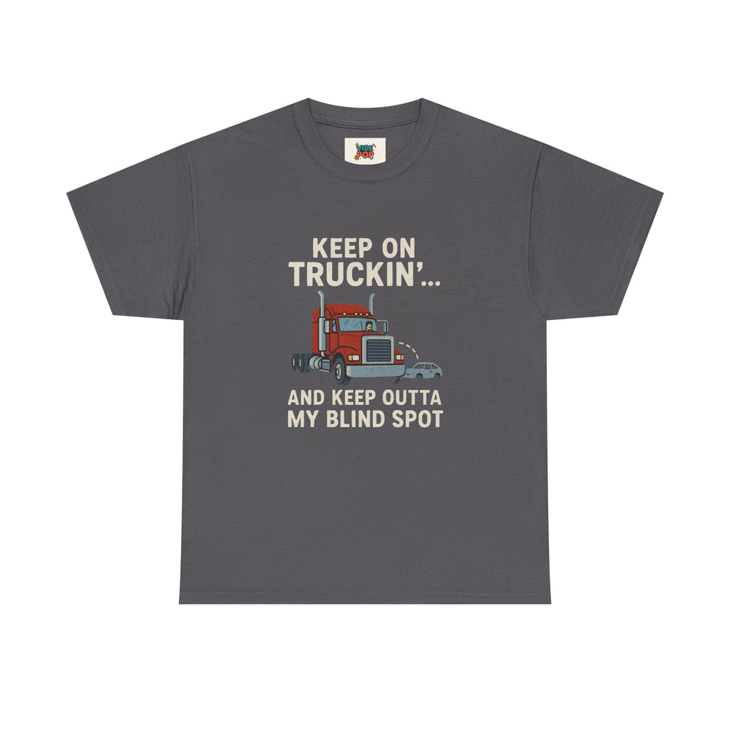 Keep on Truckin' Unisex Heavy Cotton Tee, Perfect Gift for Truck Drivers, Casual Wear, Trucking Apparel, Road Trip T-Shirt, Funny Gift