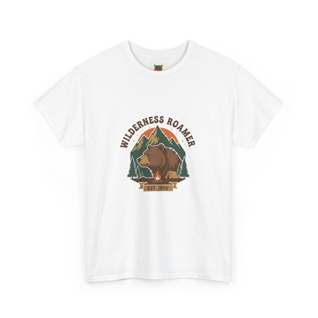 Wilderness Roamer Tee: Unisex Heavy Cotton Shirt, Nature Lover T-Shirt, Outdoor Adventure Retro  Top, Hiking Gear, Gift for Explorers