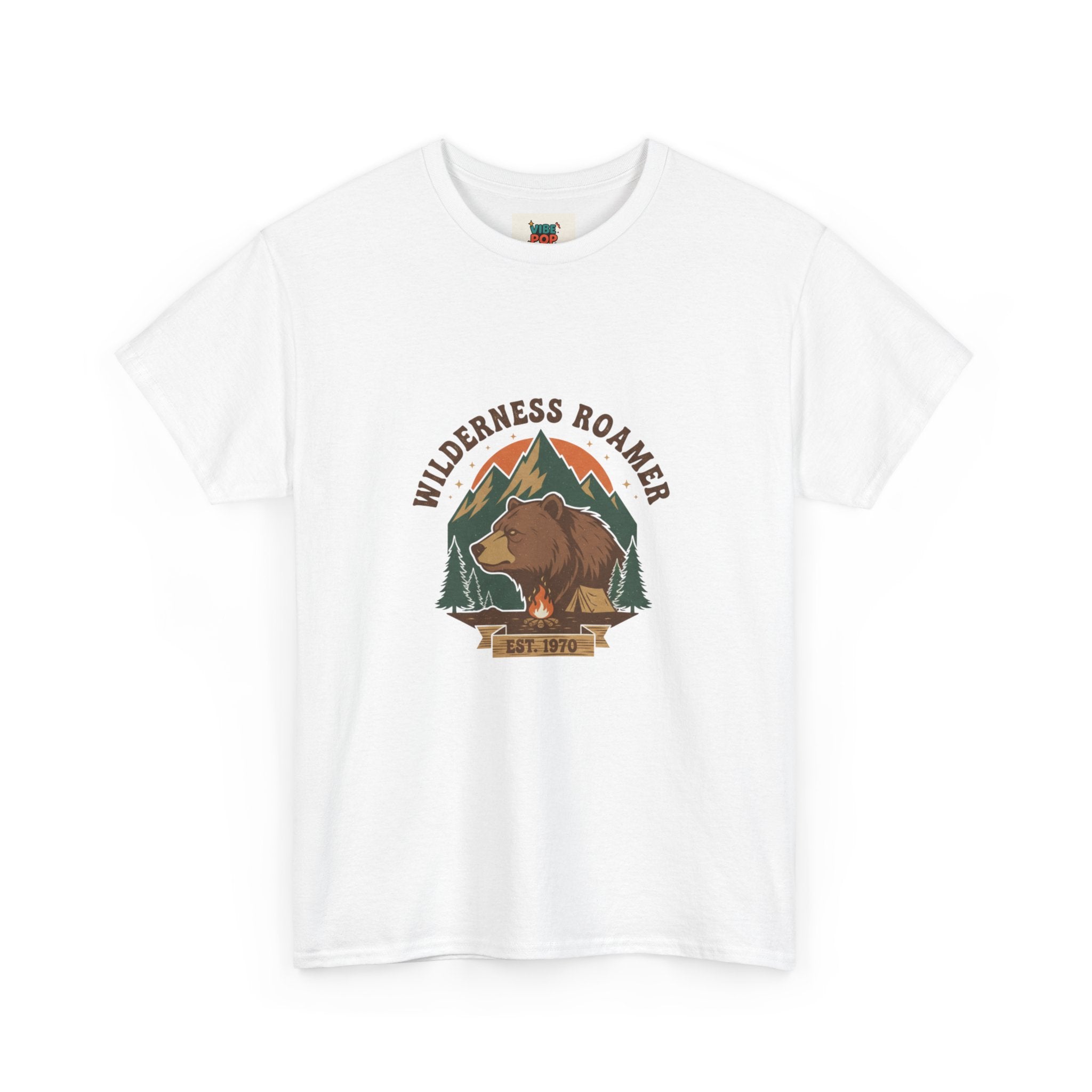 Wilderness Roamer Tee: Unisex Heavy Cotton Shirt, Nature Lover T-Shirt, Outdoor Adventure Retro  Top, Hiking Gear, Gift for Explorers