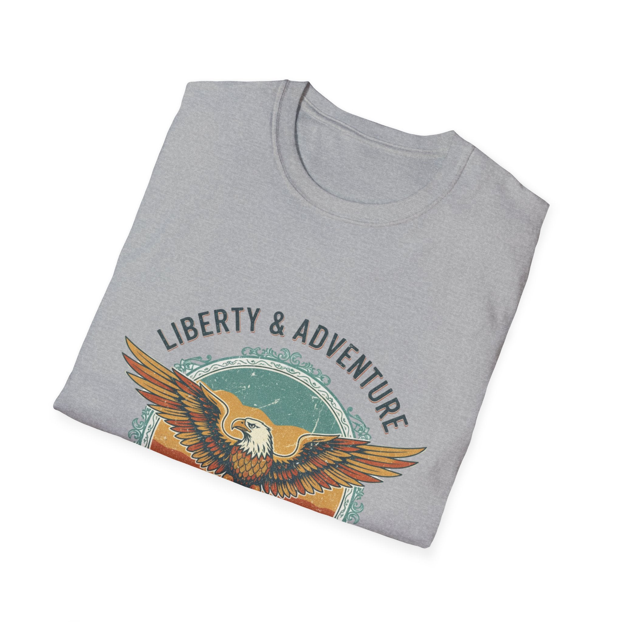 Adventure Eagle Unisex T-Shirt | Liberty & Adventure Tee for Nature Lovers, Travel Enthusiasts, Gift for Occasions, vintage, throwback