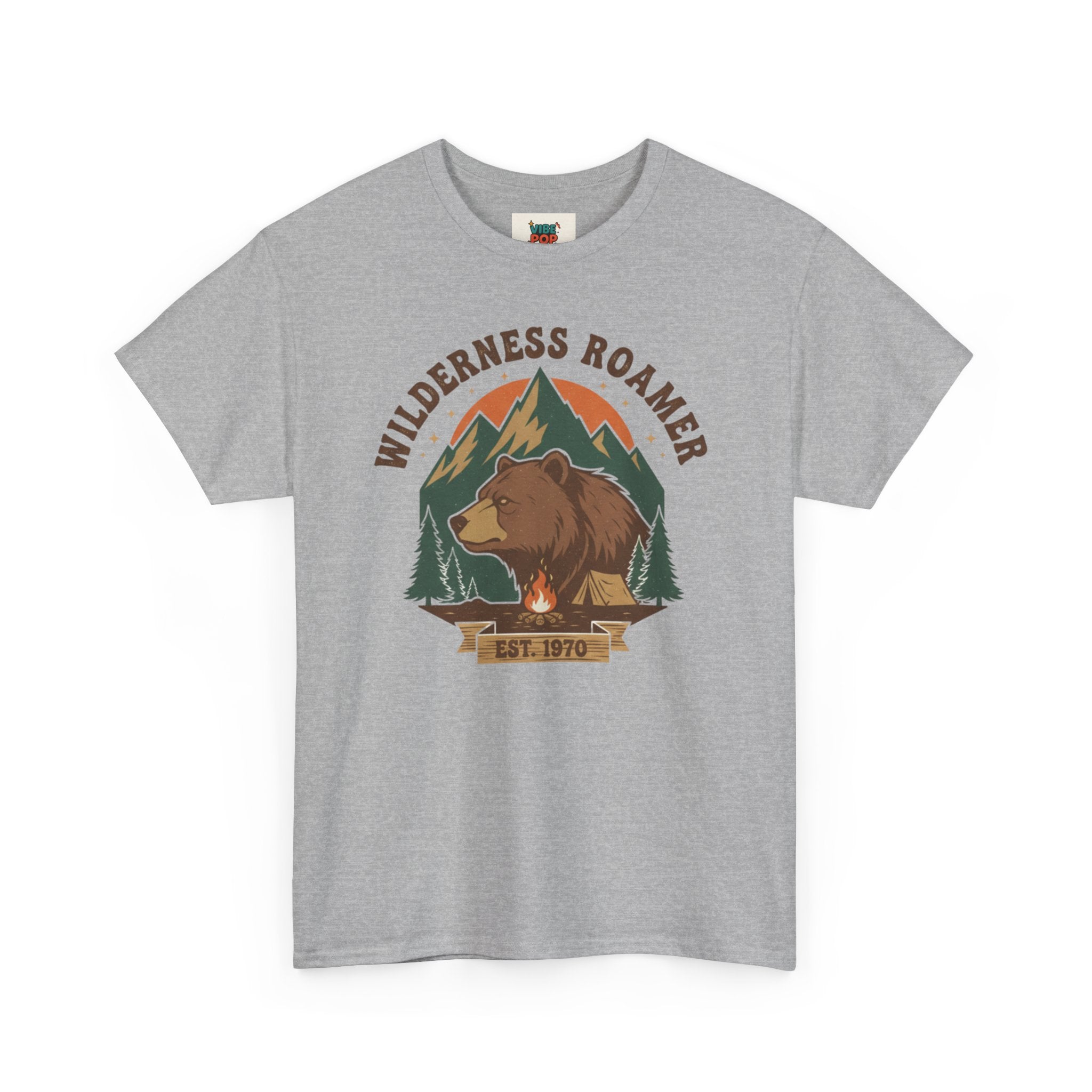 Wilderness Roamer Tee, Unisex Heavy Cotton T-Shirt, Nature Lover Gift, Outdoor Adventure Apparel, Camping Enthusiast Wear, Eco-Friendly Tee