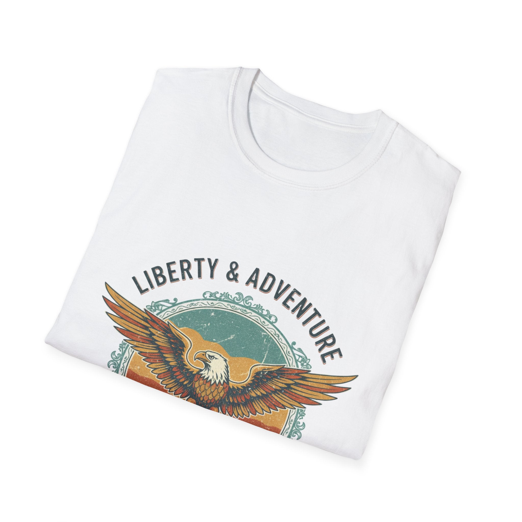 Adventure Eagle Unisex T-Shirt | Liberty & Adventure Tee for Nature Lovers, Travel Enthusiasts, Gift for Occasions, vintage, throwback