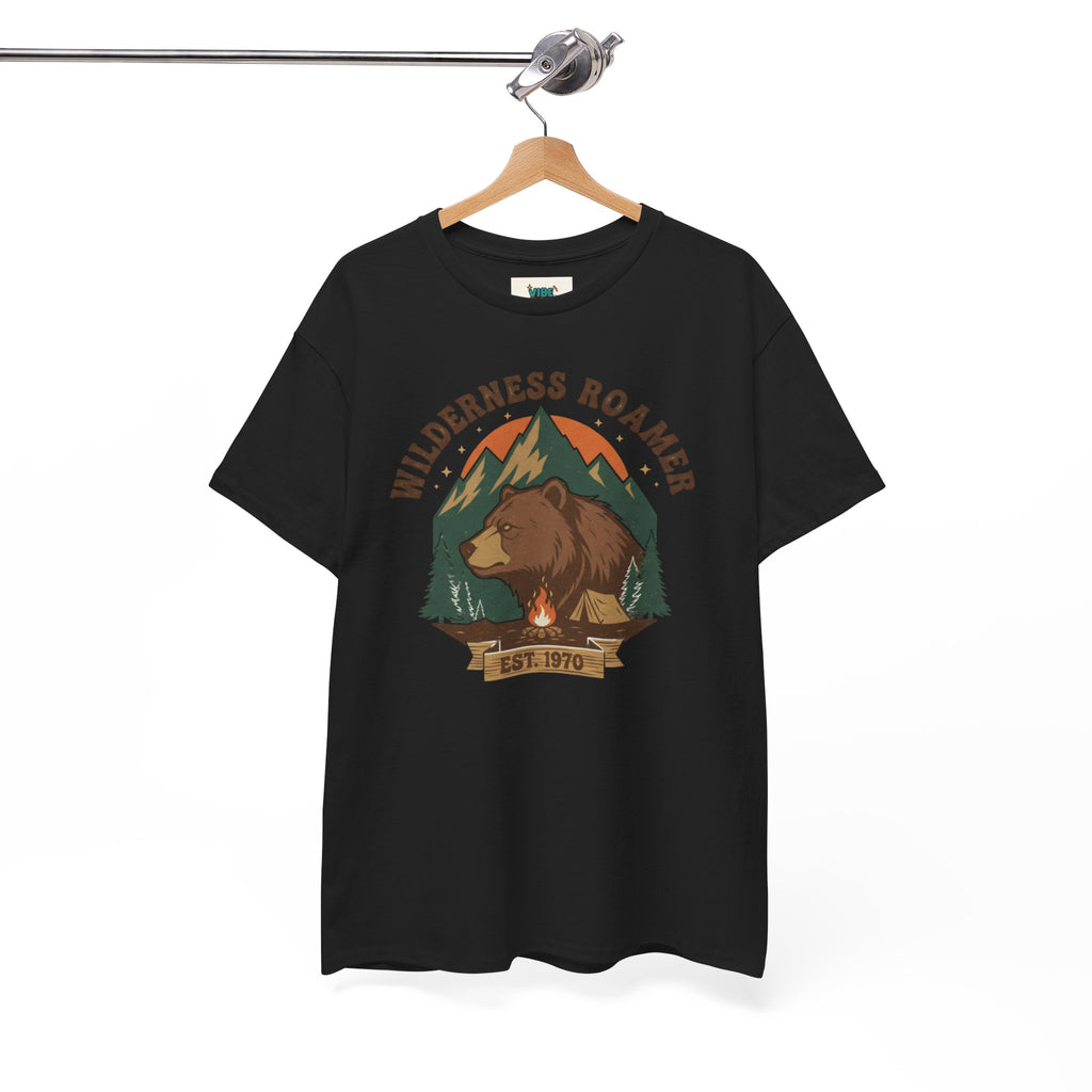 Wilderness Roamer Tee, Unisex Heavy Cotton T-Shirt, Nature Lover Gift, Outdoor Adventure Apparel, Camping Enthusiast Wear, Eco-Friendly Tee