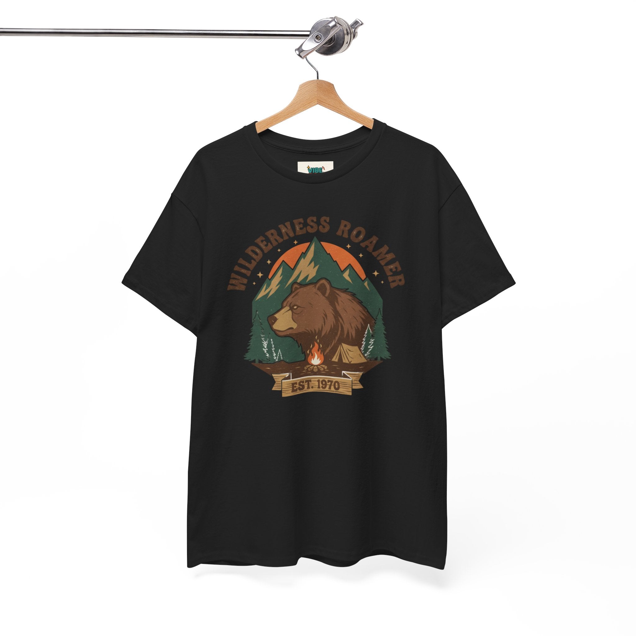 Wilderness Roamer Tee, Unisex Heavy Cotton T-Shirt, Nature Lover Gift, Outdoor Adventure Apparel, Camping Enthusiast Wear, Eco-Friendly Tee