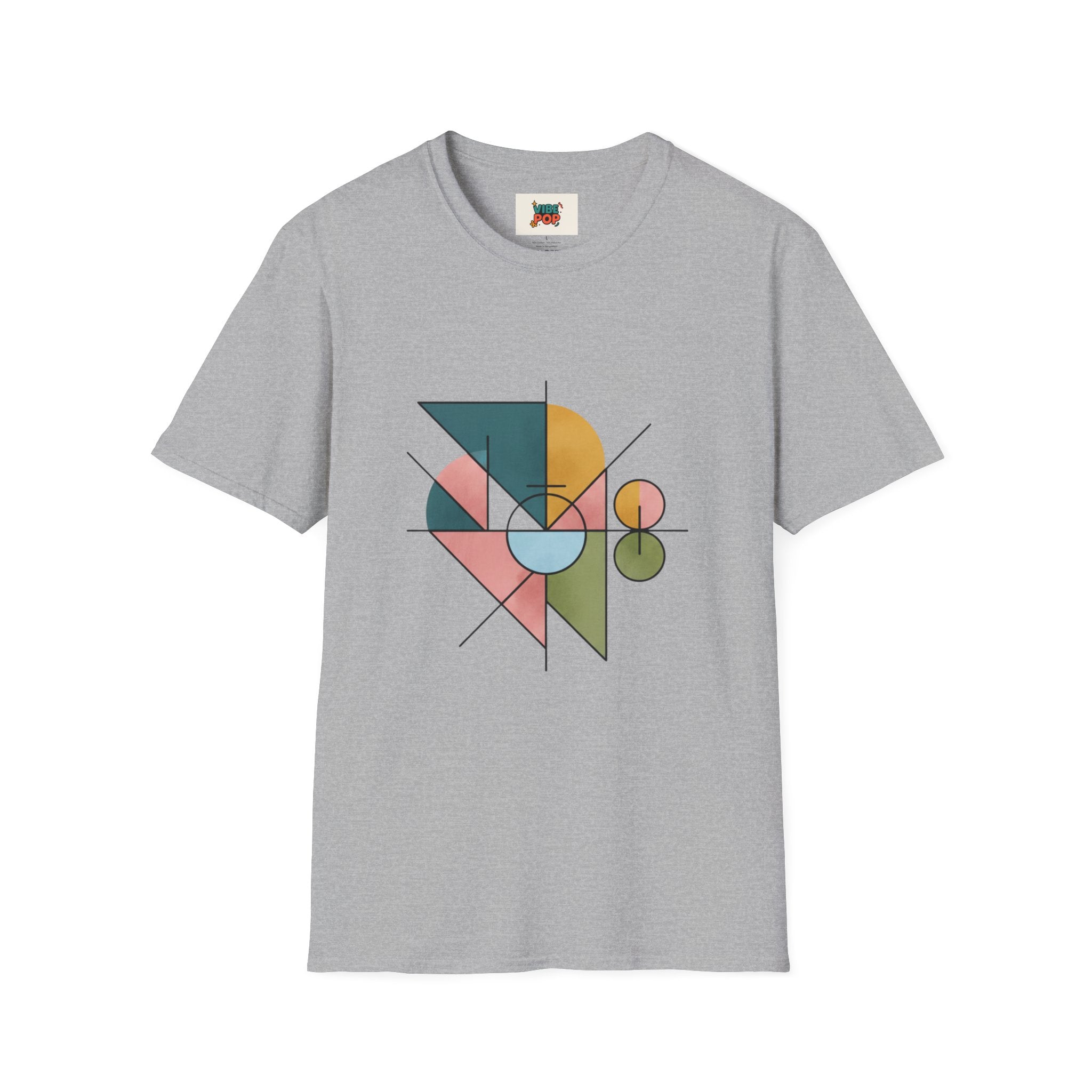 Geometric Art Unisex T-Shirt, Trendy Tee, Casual Wear, Gift for Art Lovers, Fashion Statement, Modern Design, Abstract, Geometric