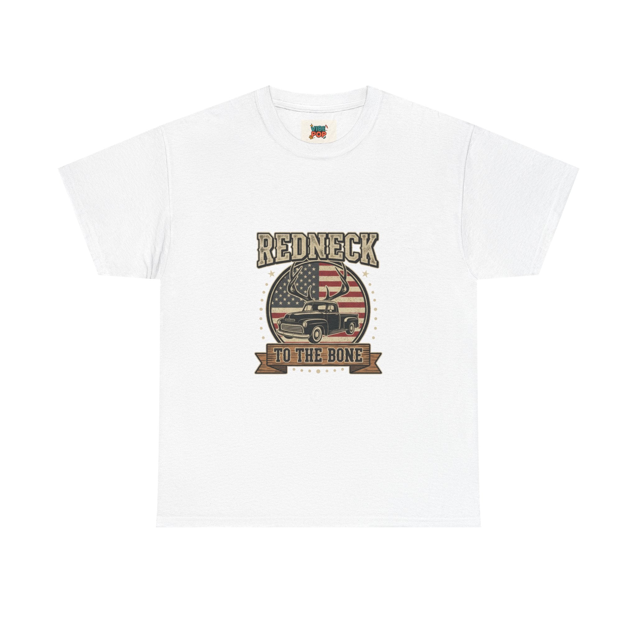 Redneck to the Bone Unisex Heavy Cotton Tee, Southern Pride Shirt, Americana Style Tee, Country Music Apparel, Gift for Him, Patriotic Top