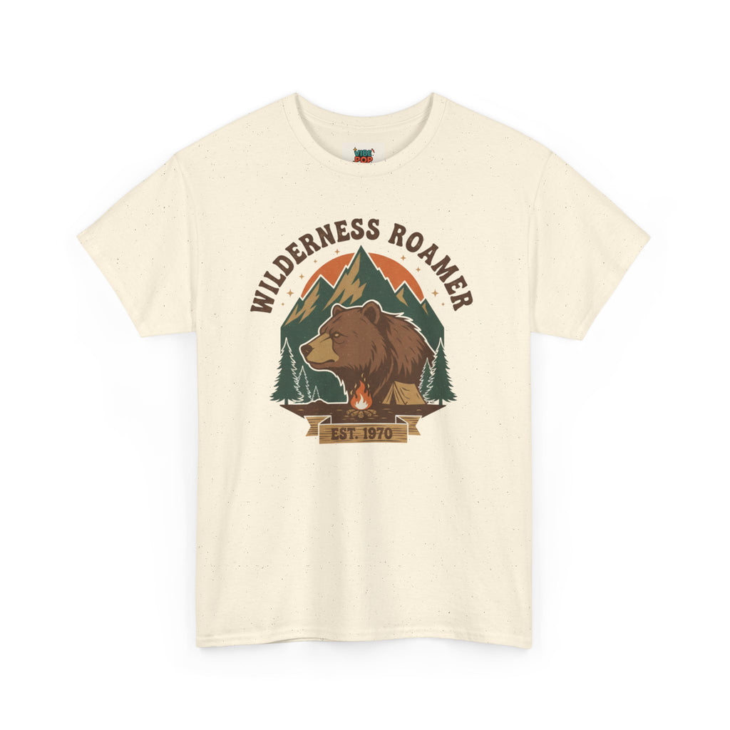 Wilderness Roamer Tee, Unisex Heavy Cotton T-Shirt, Nature Lover Gift, Outdoor Adventure Apparel, Camping Enthusiast Wear, Eco-Friendly Tee