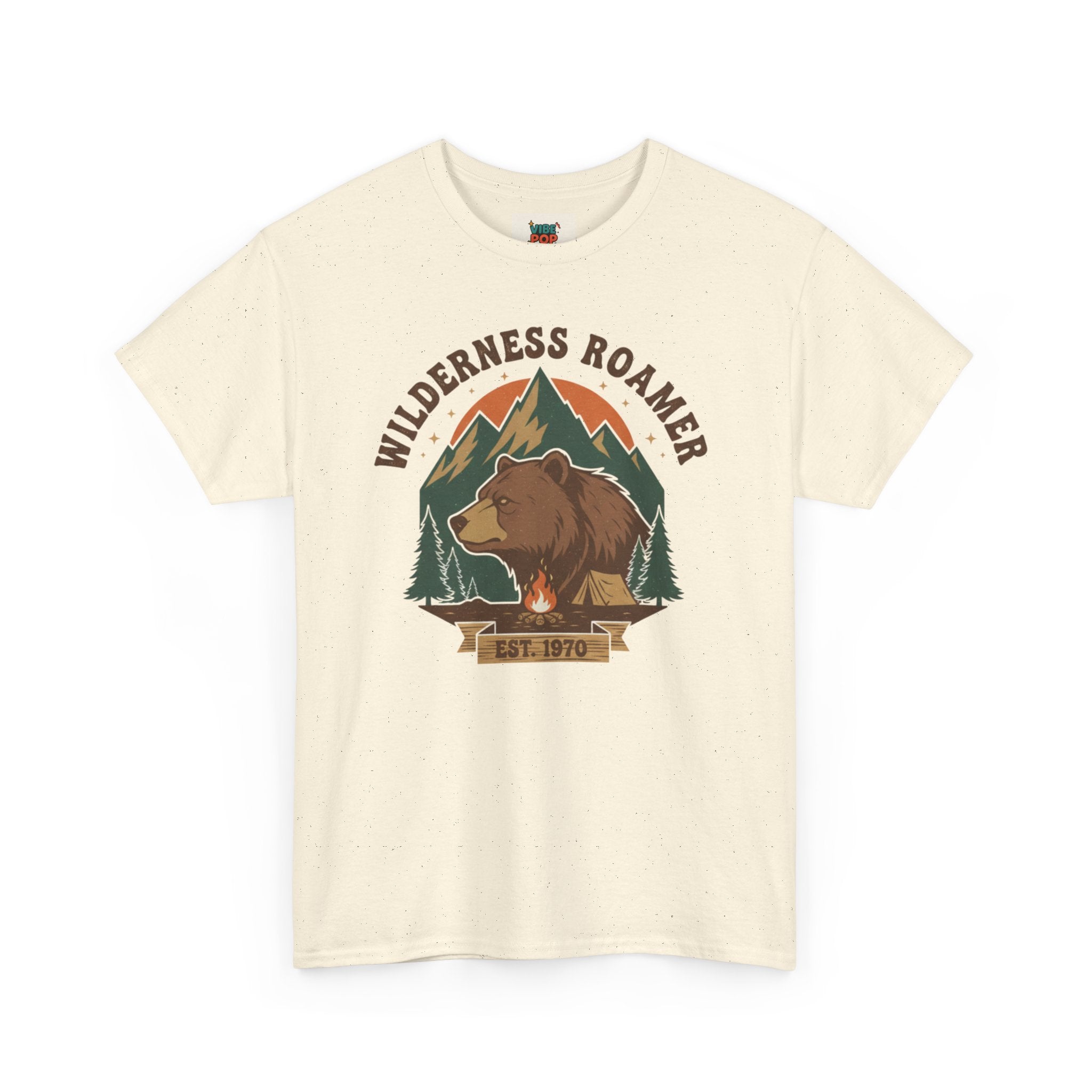 Wilderness Roamer Tee, Unisex Heavy Cotton T-Shirt, Nature Lover Gift, Outdoor Adventure Apparel, Camping Enthusiast Wear, Eco-Friendly Tee