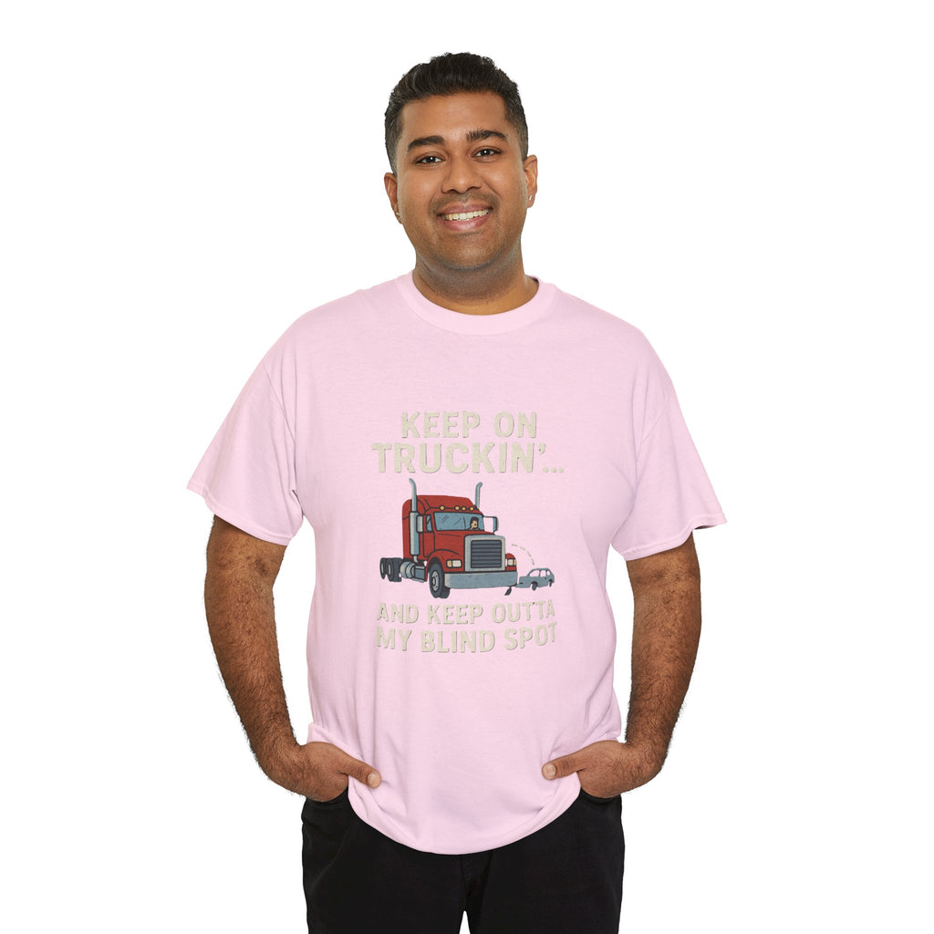 Keep on Truckin' Unisex Heavy Cotton Tee, Perfect Gift for Truck Drivers, Casual Wear, Trucking Apparel, Road Trip T-Shirt, Funny Gift