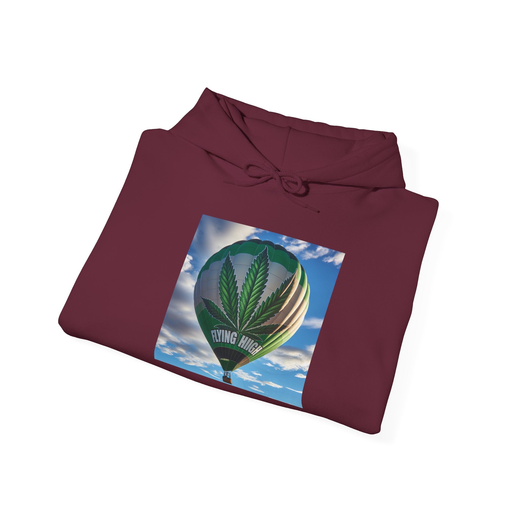 Hot Air Balloon Unisex Hooded Sweatshirt, Weed, Cannabis  Gift for Adventurers, Perfect for Fall, Ideal for Travel Enthusiasts, Nature Lovers, [...]