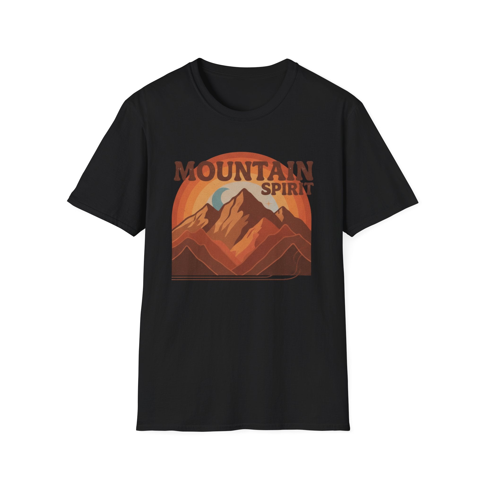 Retro Mountain Spirit Unisex Soft style T-Shirt, Adventure Shirt, Gift for Nature Lovers, Hiking Apparel, Outdoor Casual Tee