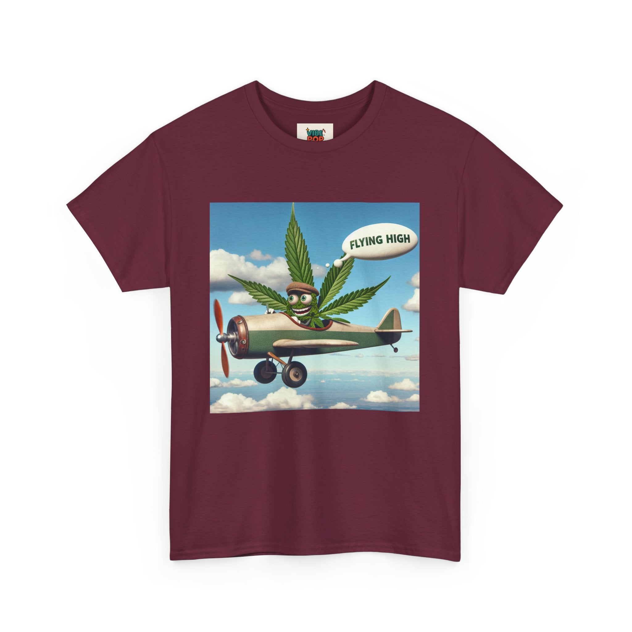High Flying Cannabis Tee, Stoner Apparel, Vintage Style T-Shirt, Gift for Weed Lovers, Funny Graphic Tee