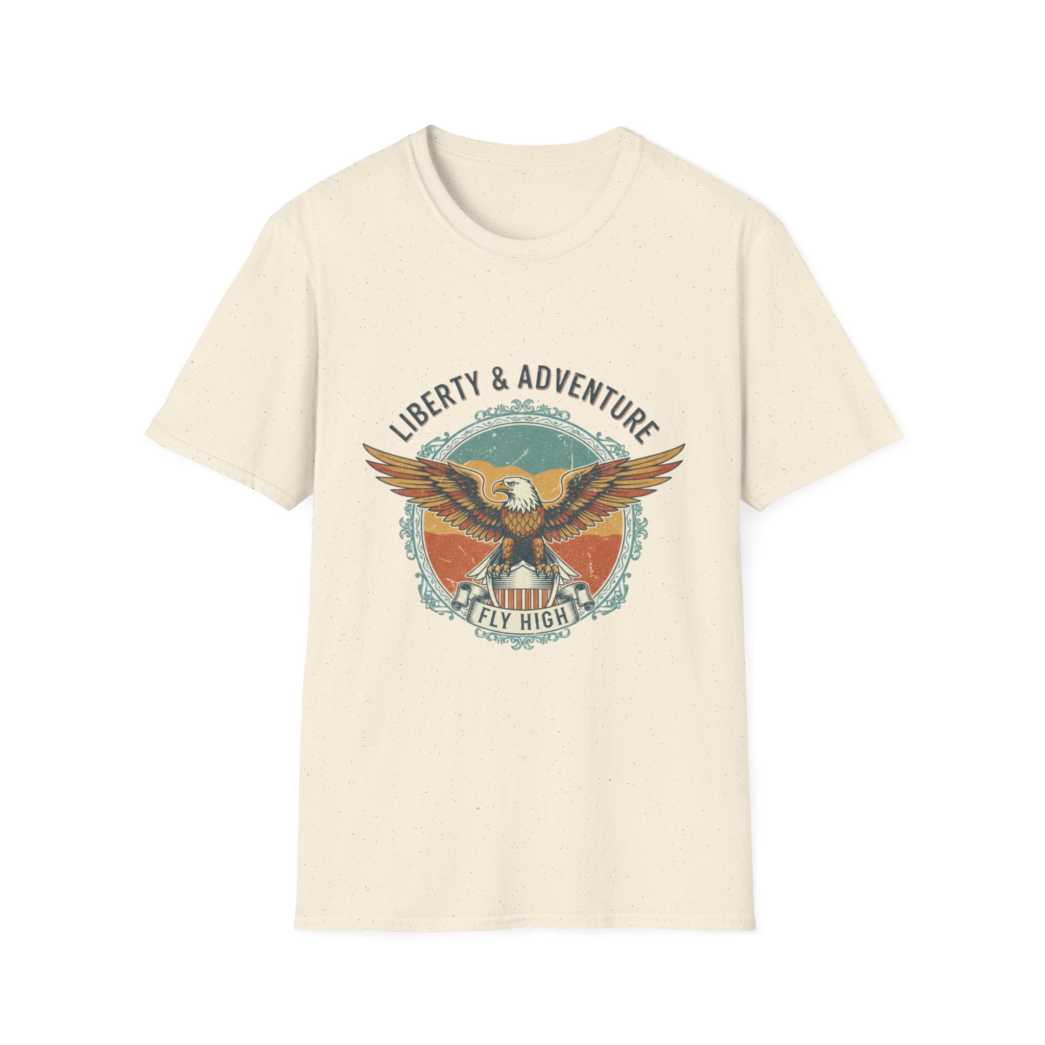Adventure Eagle Unisex T-Shirt | Liberty & Adventure Tee for Nature Lovers, Travel Enthusiasts, Gift for Occasions, vintage, throwback