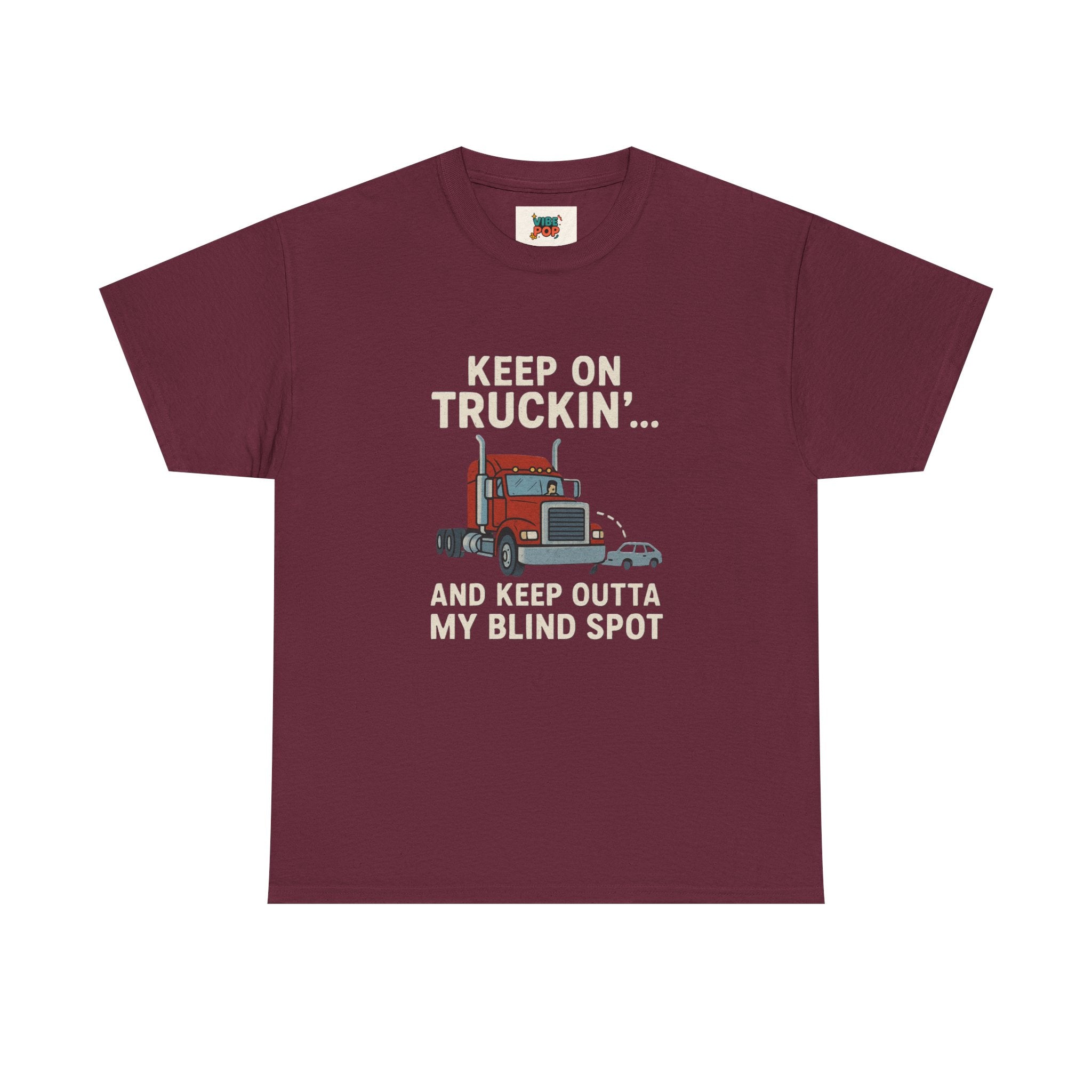 Keep on Truckin' Unisex Heavy Cotton Tee, Perfect Gift for Truck Drivers, Casual Wear, Trucking Apparel, Road Trip T-Shirt, Funny Gift