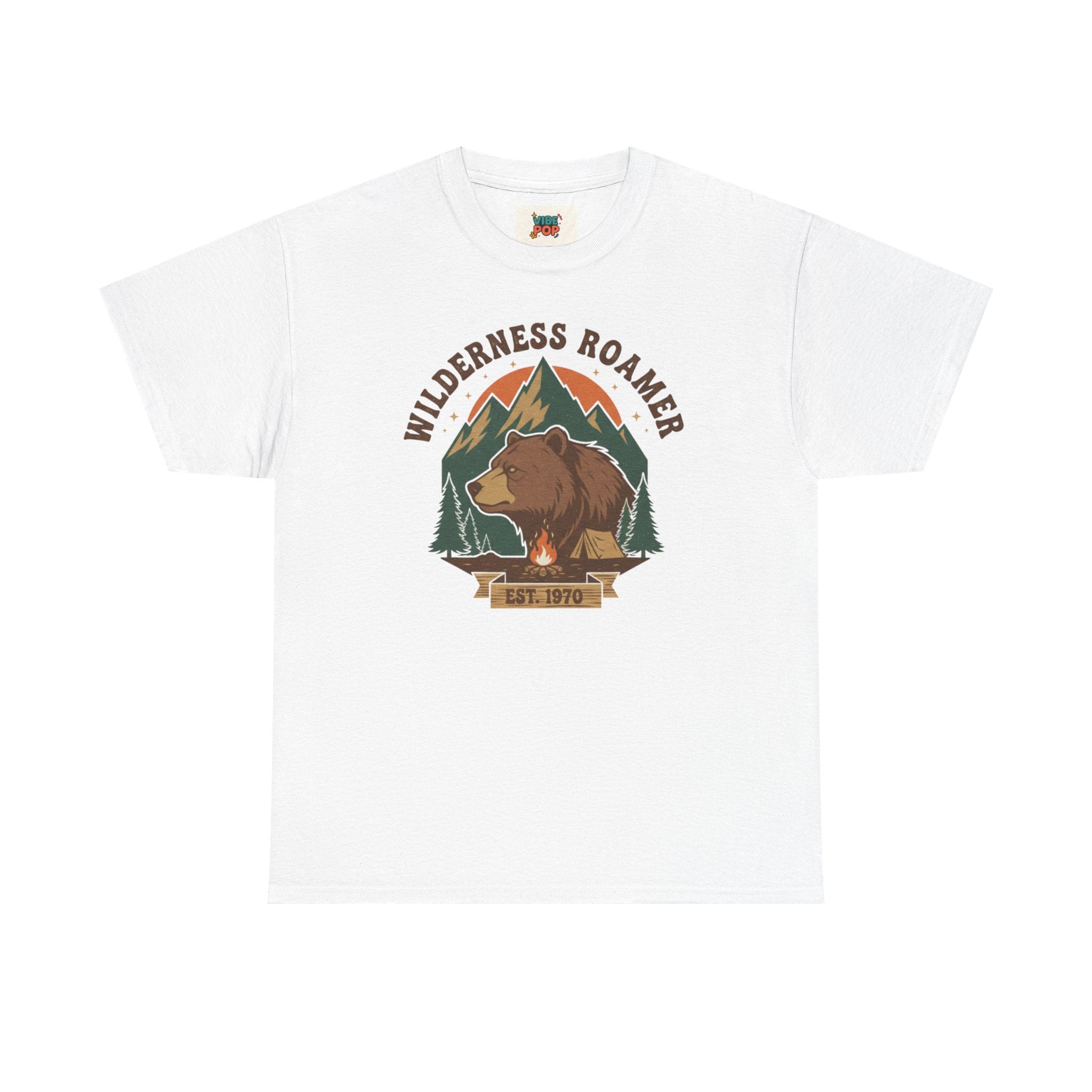 Wilderness Roamer Tee, Unisex Heavy Cotton T-Shirt, Nature Lover Gift, Outdoor Adventure Apparel, Camping Enthusiast Wear, Eco-Friendly Tee