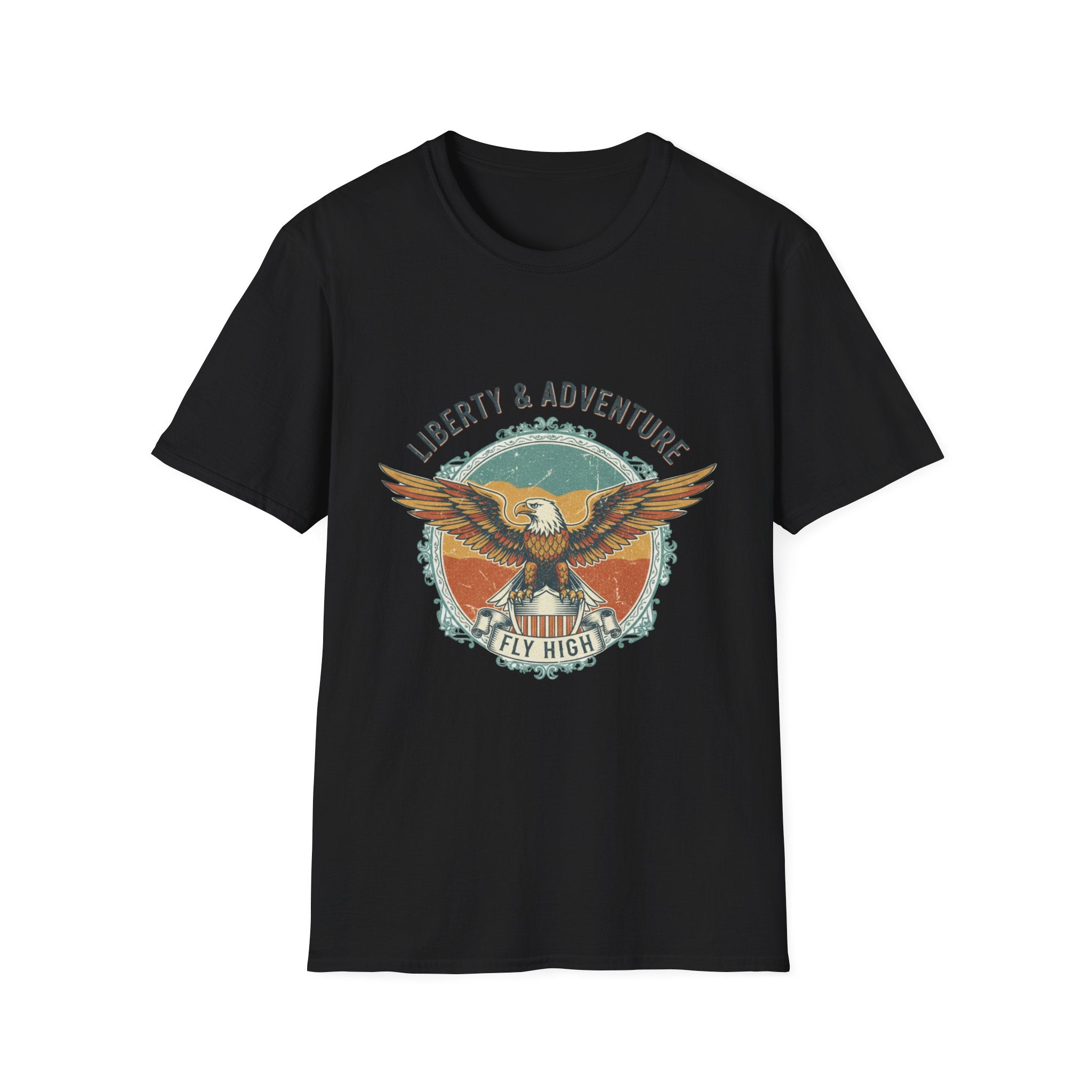 Adventure Eagle Unisex T-Shirt | Liberty & Adventure Tee for Nature Lovers, Travel Enthusiasts, Gift for Occasions, vintage, throwback