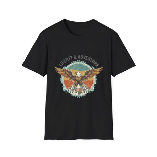 Adventure Eagle Unisex T-Shirt | Liberty & Adventure Tee for Nature Lovers, Travel Enthusiasts, Gift for Occasions, vintage, throwback