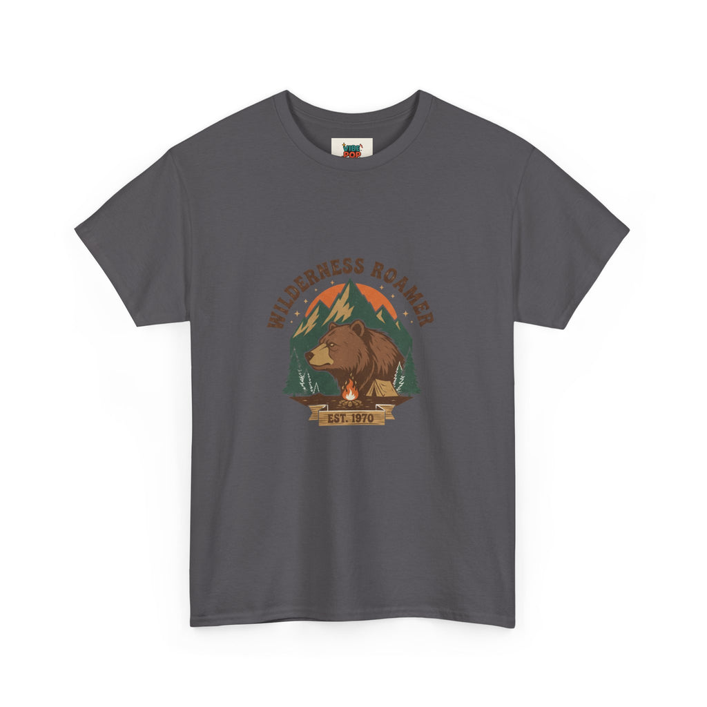 Wilderness Roamer Tee: Unisex Heavy Cotton Shirt, Nature Lover T-Shirt, Outdoor Adventure Retro  Top, Hiking Gear, Gift for Explorers