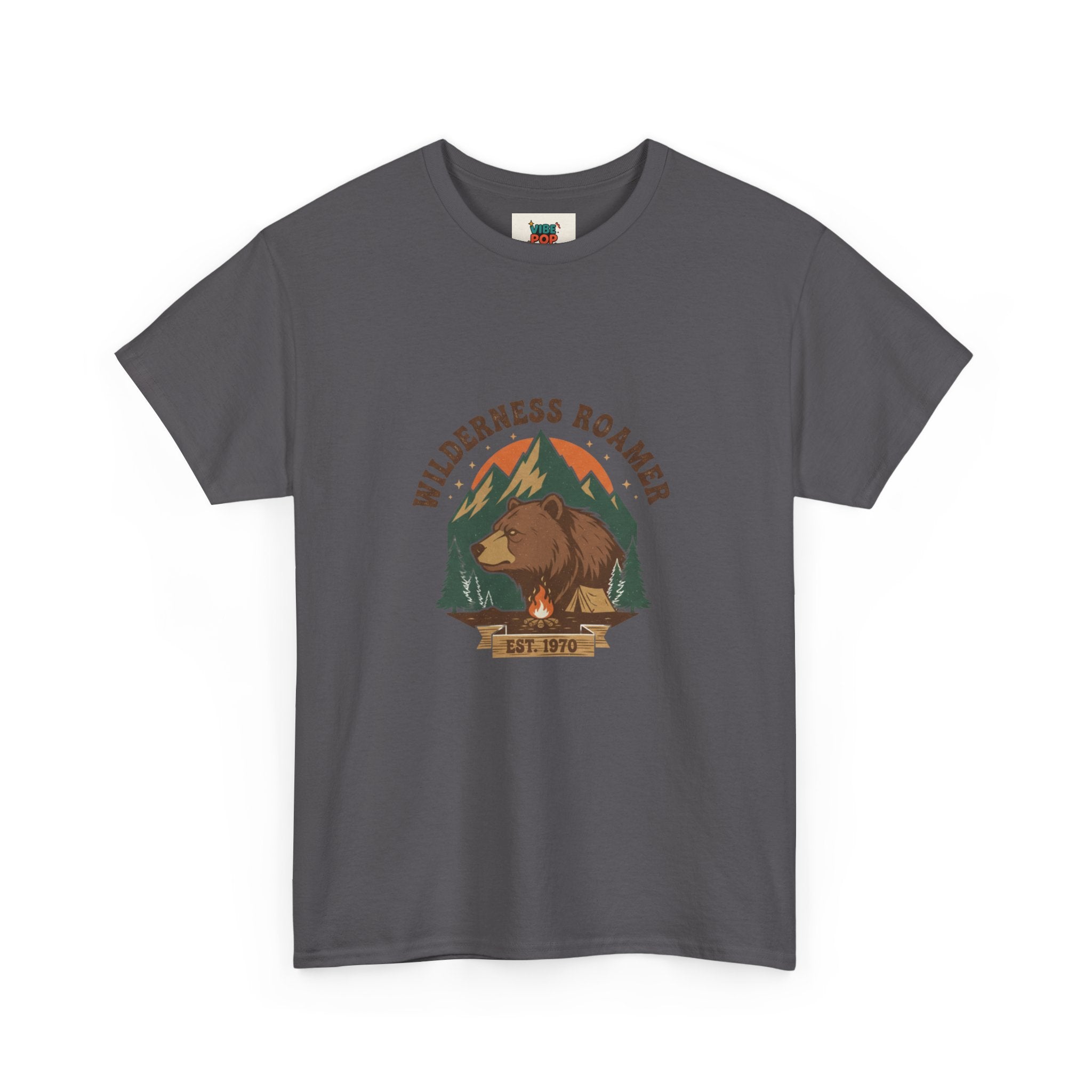 Wilderness Roamer Tee: Unisex Heavy Cotton Shirt, Nature Lover T-Shirt, Outdoor Adventure Retro  Top, Hiking Gear, Gift for Explorers
