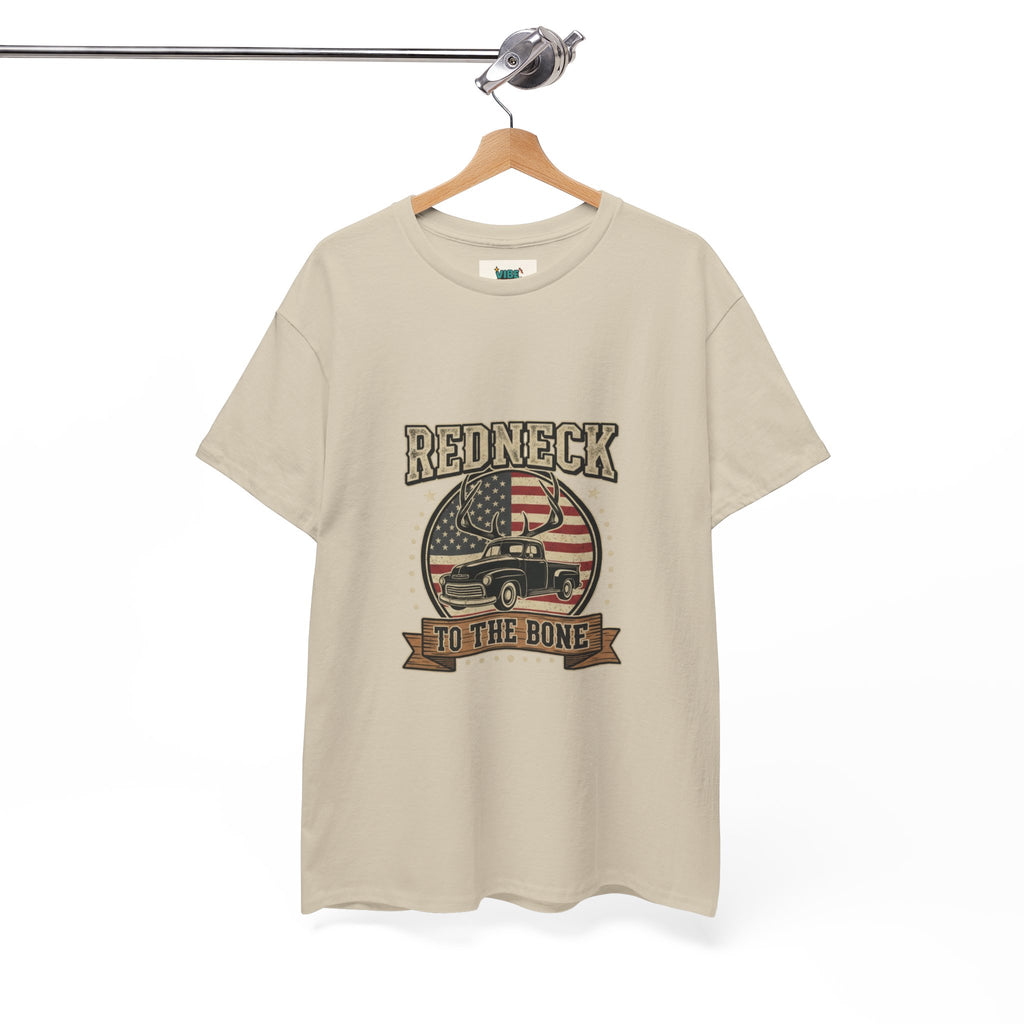 Redneck to the Bone Unisex Heavy Cotton Tee, Southern Pride Shirt, Americana Style Tee, Country Music Apparel, Gift for Him, Patriotic Top