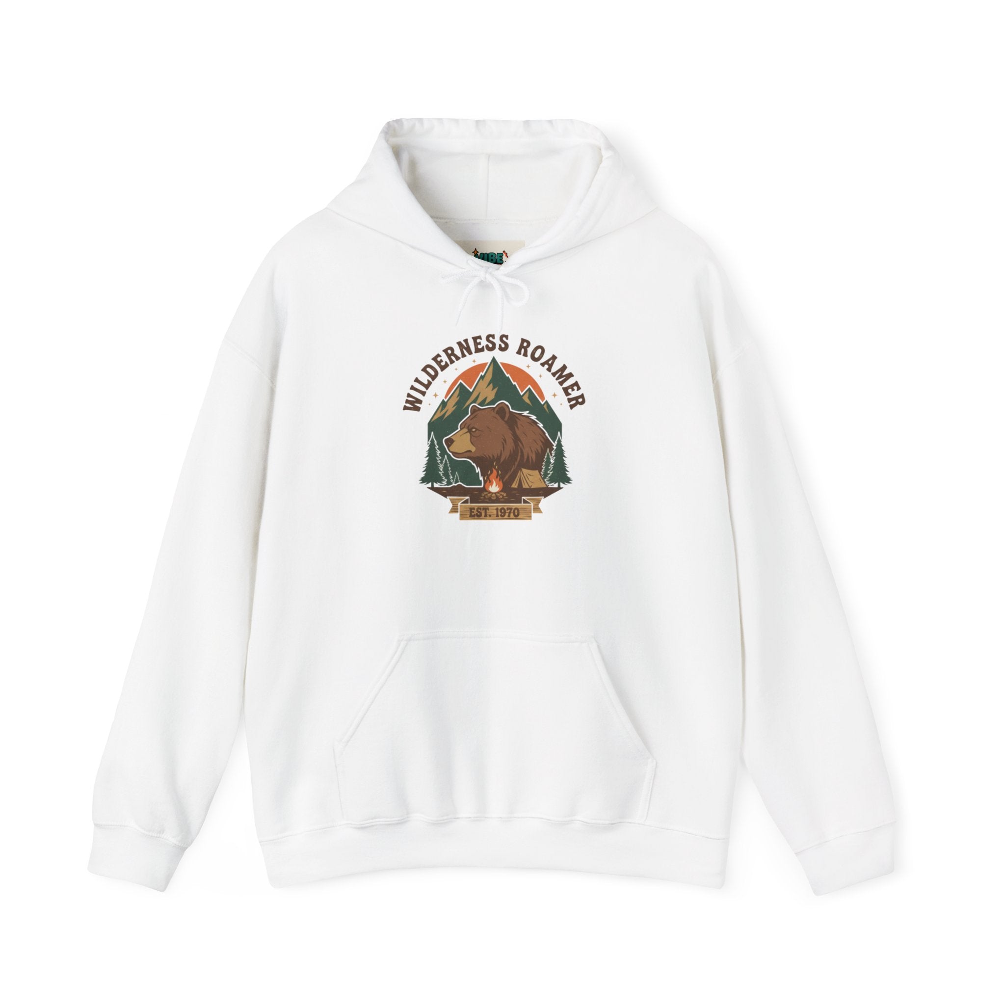 Retro Nature-Inspired Unisex Hoodie, Cozy Sweatshirt for Adventurers, Gift for Outdoors Lovers, Perfect for Campfire Nights, Relaxed Vibe Clothing
