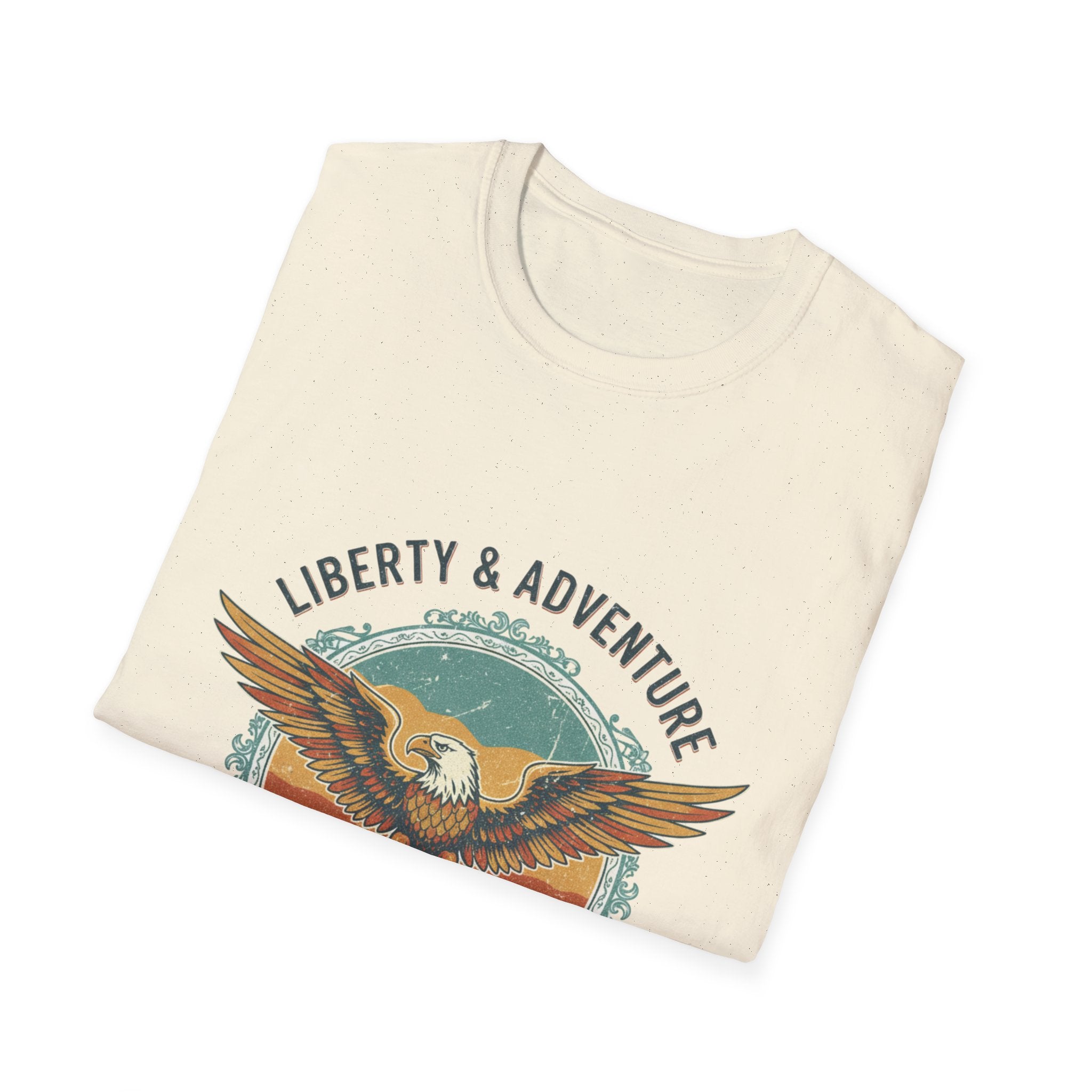 Adventure Eagle Unisex T-Shirt | Liberty & Adventure Tee for Nature Lovers, Travel Enthusiasts, Gift for Occasions, vintage, throwback